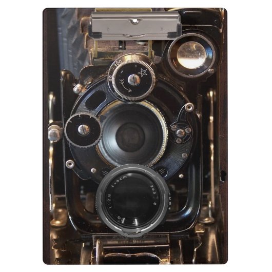 Antiek camerafotografie  lensfilm klembord (Voorkant)