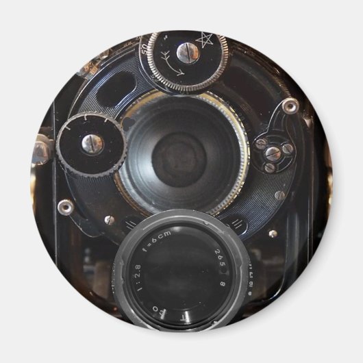 Antiek camerafotografie  lensfilm magneet (Voorkant)