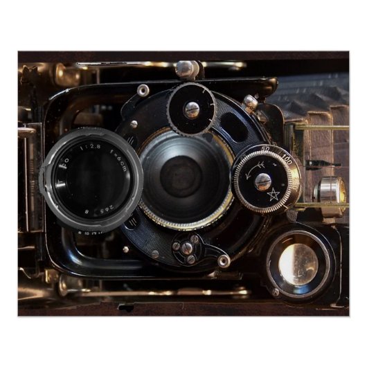 Antiek camerafotografie  lensfilm poster (Voorkant)