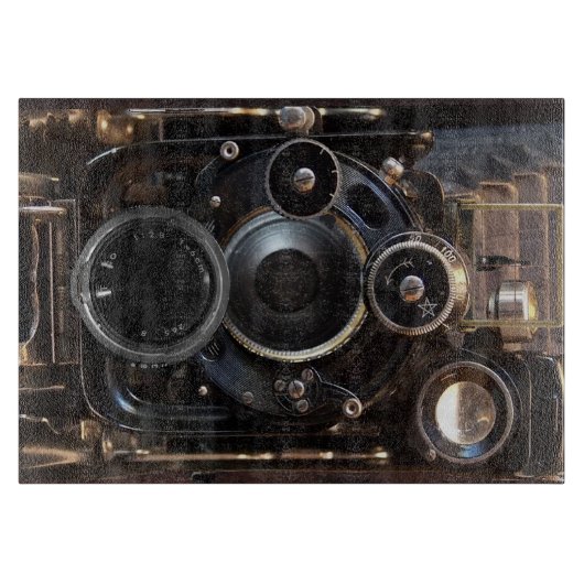 Antiek camerafotografie  lensfilm snijplank (Voorkant)