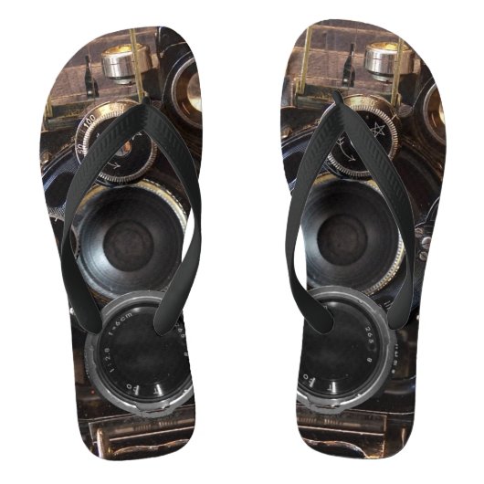 Antiek camerafotografie  lensfilm teenslippers (Voetbed)