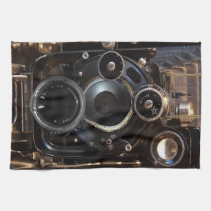 Antiek camerafotografie  lensfilm theedoek