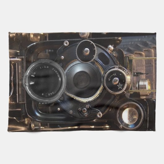 Antiek camerafotografie  lensfilm theedoek (Horizontaal)