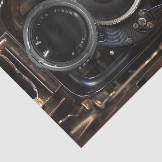 Antiek camerafotografie  lensfilm tissuepapier (Detail)