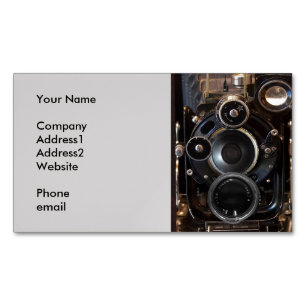 Antiek camerafotografie  lensfilm visitekaartje magneet