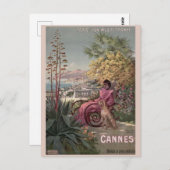  antiek Cannes Frans reisblad Briefkaart (Voorkant / Achterkant)