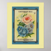 Antiek Canterbury Bells Poster (Voorkant)