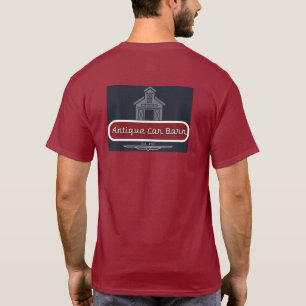Antiek Car Barn T Shirt - Terug Logo
