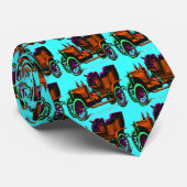 ANTIEK CAR STROPDAS (Opgerold)