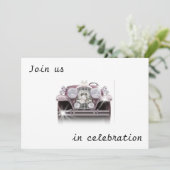 ANTIEK CAR-WEDINGINVITATIES KAART (Staand voorkant)