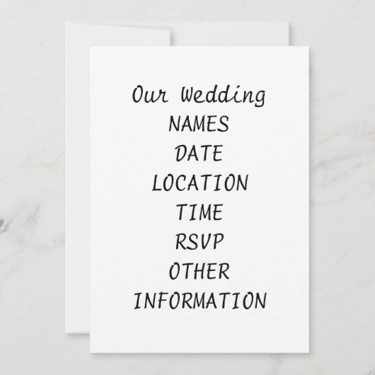 ANTIEK CAR-WEDINGINVITATIES KAART (Achterkant)