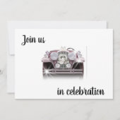 ANTIEK CAR-WEDINGINVITATIES KAART (Voorkant)