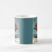 antiek caribou-druk koffiemok (Center)