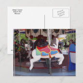 Antiek Carousel Horse Briefkaart (Voorkant / Achterkant)