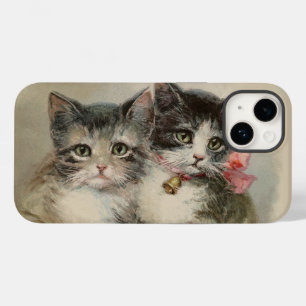Antiek  Cat Cute Kittens Bow Coquette Case-Mate iPhone 14 Hoesje