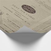Antiek cataloguspagina's cadeaupapier (Hoek)