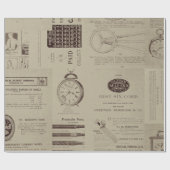 Antiek cataloguspagina's cadeaupapier (Vlak)