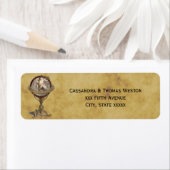 Antiek Celest Wereldbol Noodlijdend BG Retouradres Etiket (Insitu)