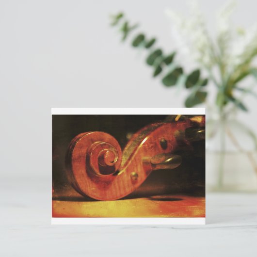 Antiek cello briefkaart (Staand voorkant)