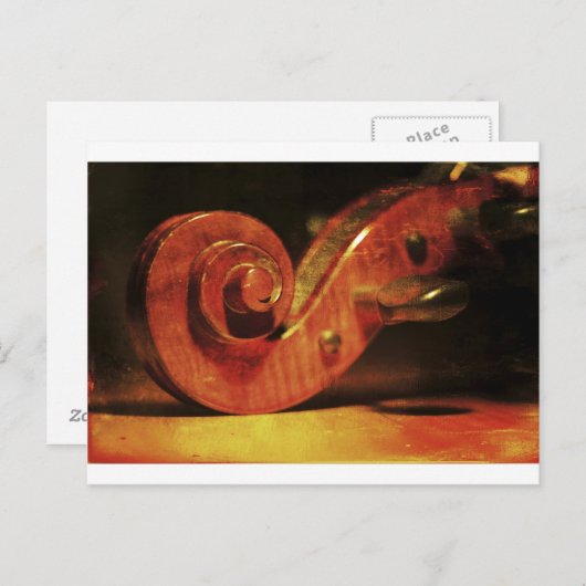 Antiek cello briefkaart (Voorkant / Achterkant)