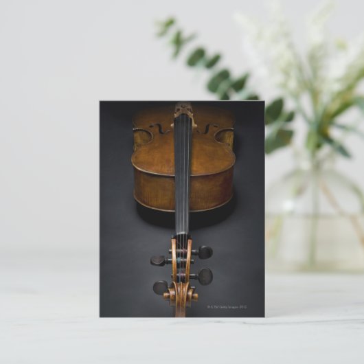 Antiek Cello Briefkaart (Staand voorkant)