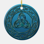 Antiek celtische trottoir niet in blauw groen keramisch ornament (Achterkant)