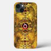 ANTIEK CELTISCHE WARRIOR SHIELD RUBY GEM MONOGRAM Case-Mate iPhone CASE (Achterkant)
