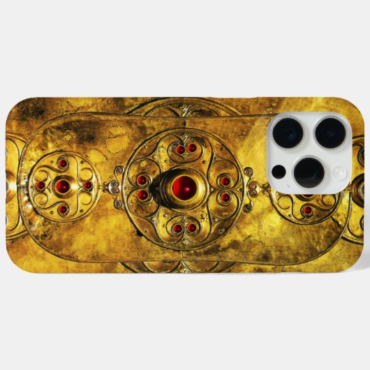 ANTIEK CELTISCHE WARRIUMSCHIELD MET RUBY GEM STONT Case-Mate iPhone CASE (Achterkant (horizontaal))