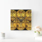 ANTIEK CELTISCHE WARRIUMSCHIELD MET RUBY GEMSTONES VIERKANTE KLOK (Huis)