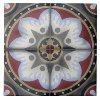 Antiek  cement, franse tegel tegeltje