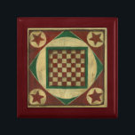 Antiek checkboard van Ethan Harper Cadeaudoosje<br><div class="desc">Een dambord dat ook als kunst dient? Verdubbel het genoegen! Dit antiek bord werd gemaakt door Ethan Harper. Hang hem op je muur of bel een vriend en begin een spelletje met de controleurs!</div>