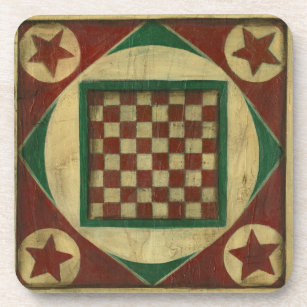 Antiek checkboard van Ethan Harper Onderzetter