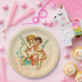 Antiek Cherub Angels Illustratie Papieren Bordje (Feest)
