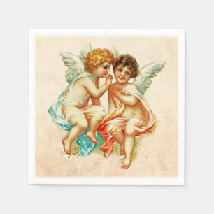Antiek Cherub Angels Illustratie Servet