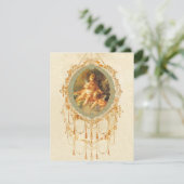 Antiek Cherub kunstontwerpuitnodiging Kaart (Staand voorkant)