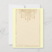 Antiek Cherub kunstontwerpuitnodiging Kaart (Achterkant)