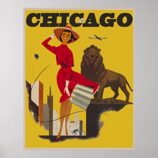Antiek Chicago Poster (Voorkant)