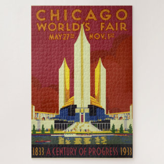 Antiek Chicago World's Fair Poster Legpuzzel
