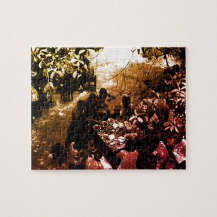 Antiek China Canton restaurant Legpuzzel