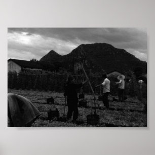 Antiek China Guilin irrigeren met vloeibare mest Poster