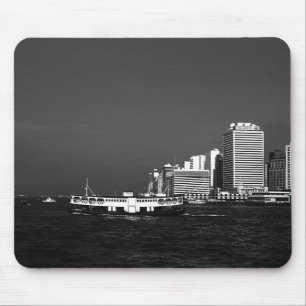 Antiek China Hong Kong boot wolkenkrabber zee Muismat