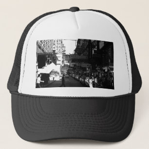 Antiek China Hong Kong straat Stad auto's Trucker Pet