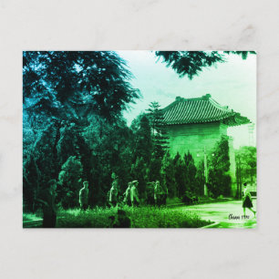 Antiek China Kanton martelaren park Briefkaart