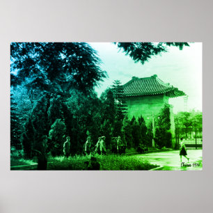 Antiek China Kanton martelaren park Poster