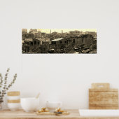 Antiek China Kanton stad Poster (Keuken)