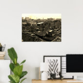 Antiek China Kanton stad Poster (Thuiskantoor)