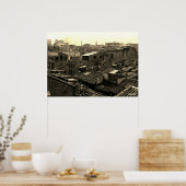 Antiek China Kanton stad Poster (Keuken)