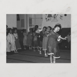 Antiek China Shanghai kinderopvang Briefkaart