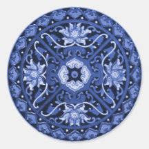 Antiek Chinees blauw en wit Mandala