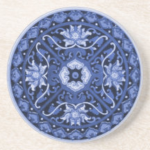 Antiek Chinees blauw en wit Mandala